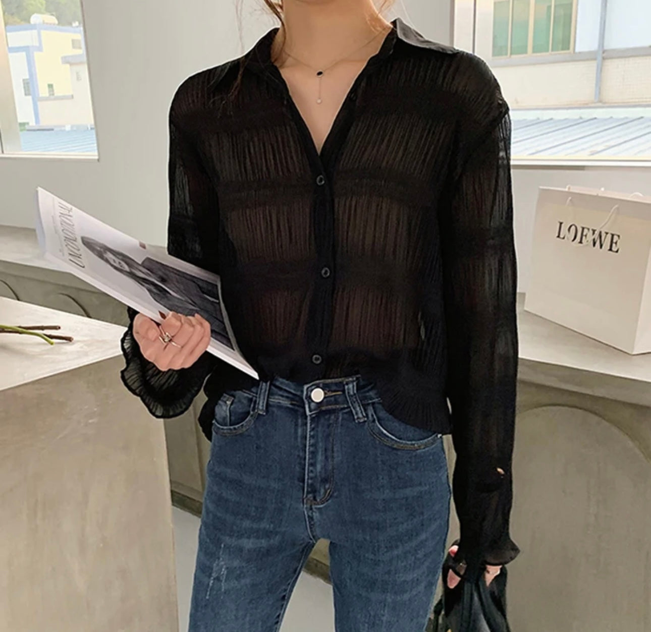 THE AMALFI BLOUSE | BLACK