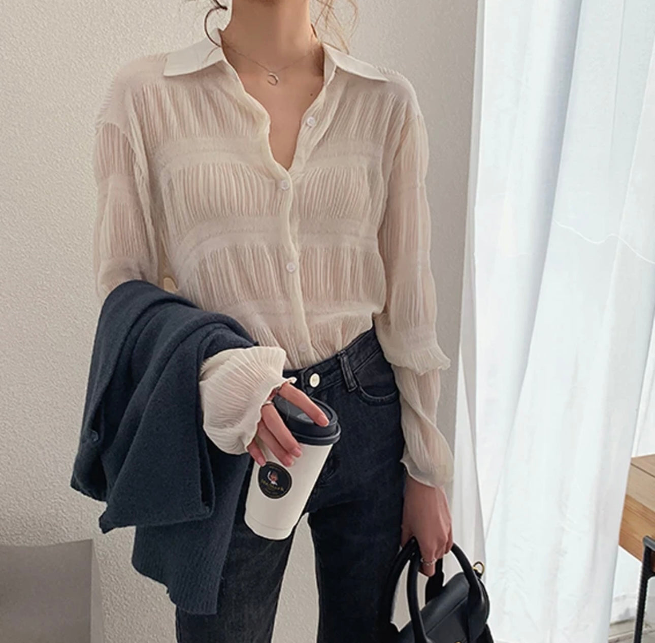 THE AMALFI BLOUSE | BEIGE