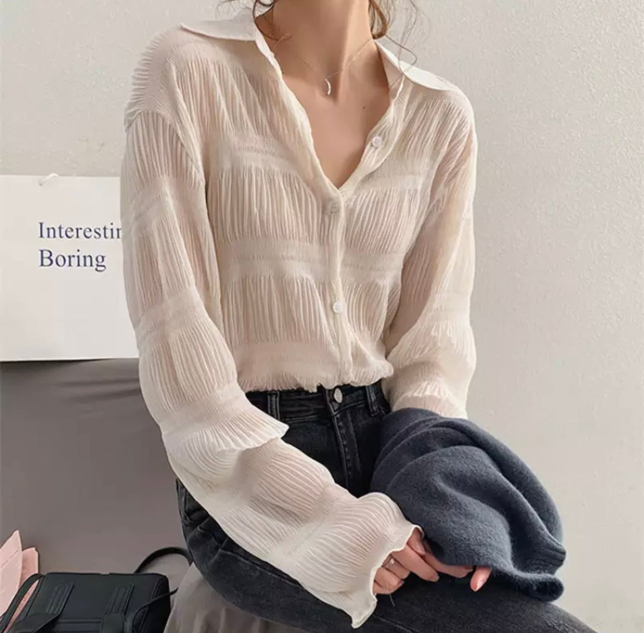 THE AMALFI BLOUSE | BEIGE