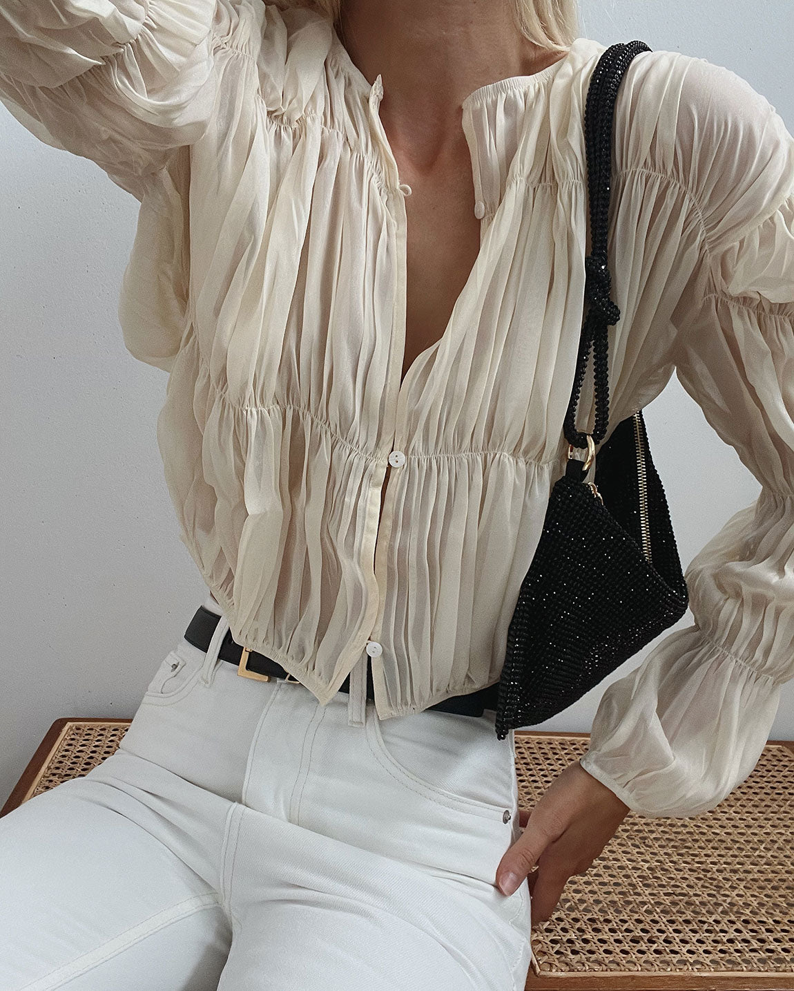 THE SARDINIA BLOUSE | BEIGE