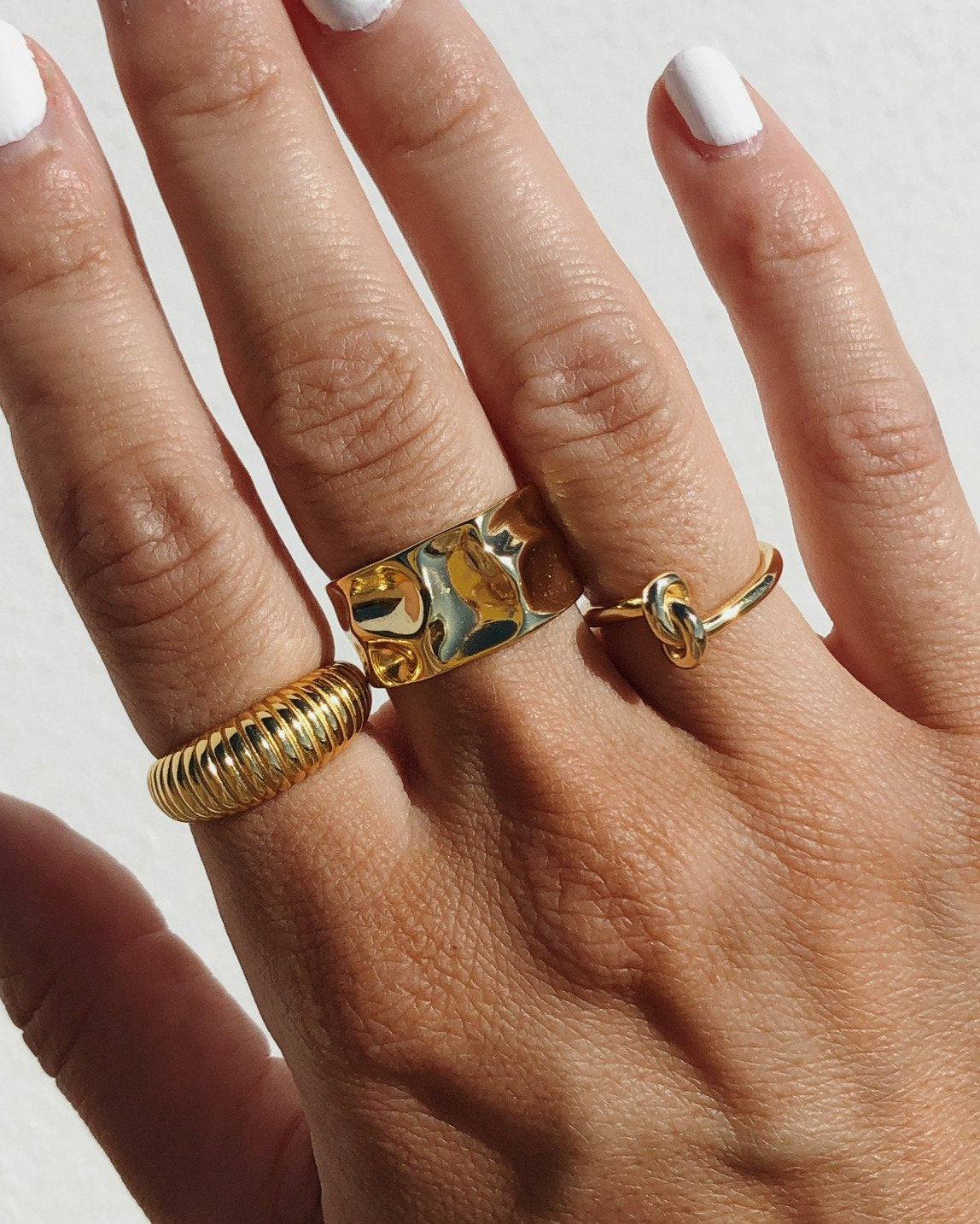 CALLI KNOT RING | 18K gold plated