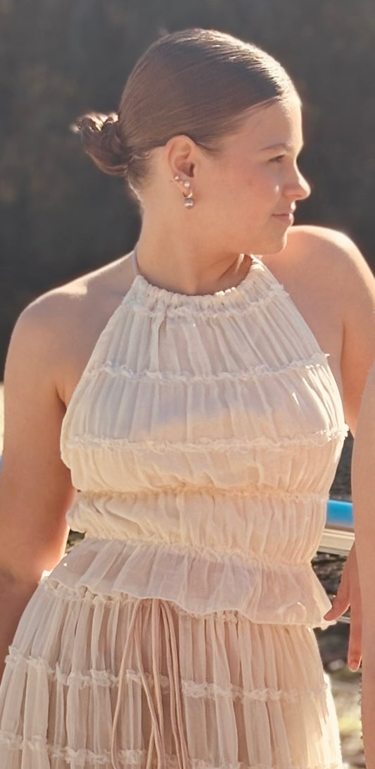 SARDINIA SKIRT AND TOP SET BEIGE