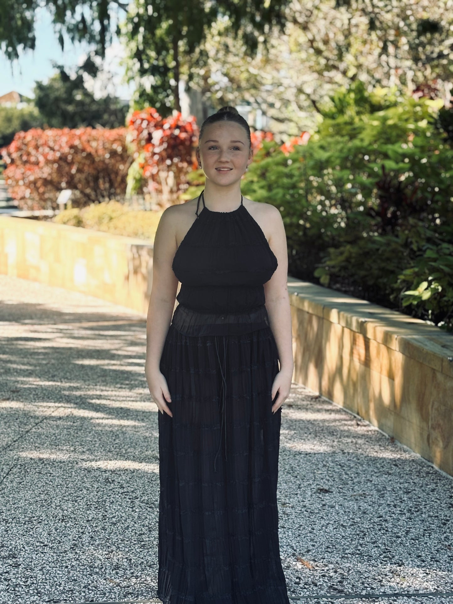 SARDINIA SKIRT AND TOP SET BLACK