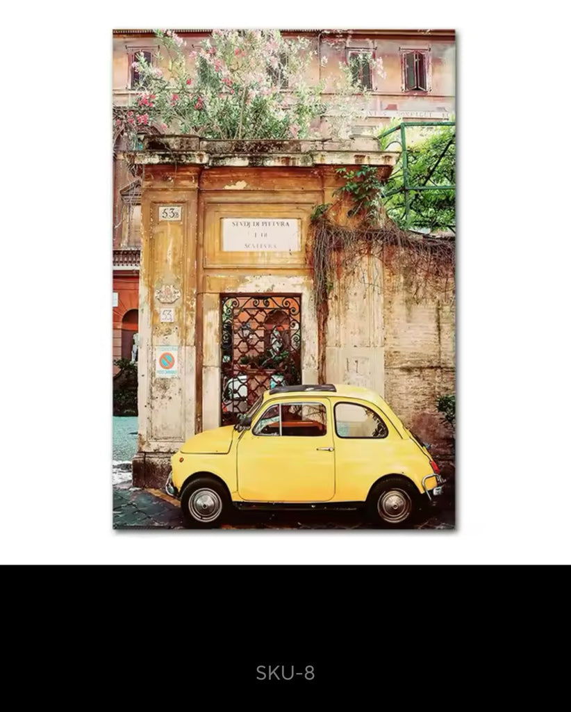 Italian Town Interior Decor Wall Art