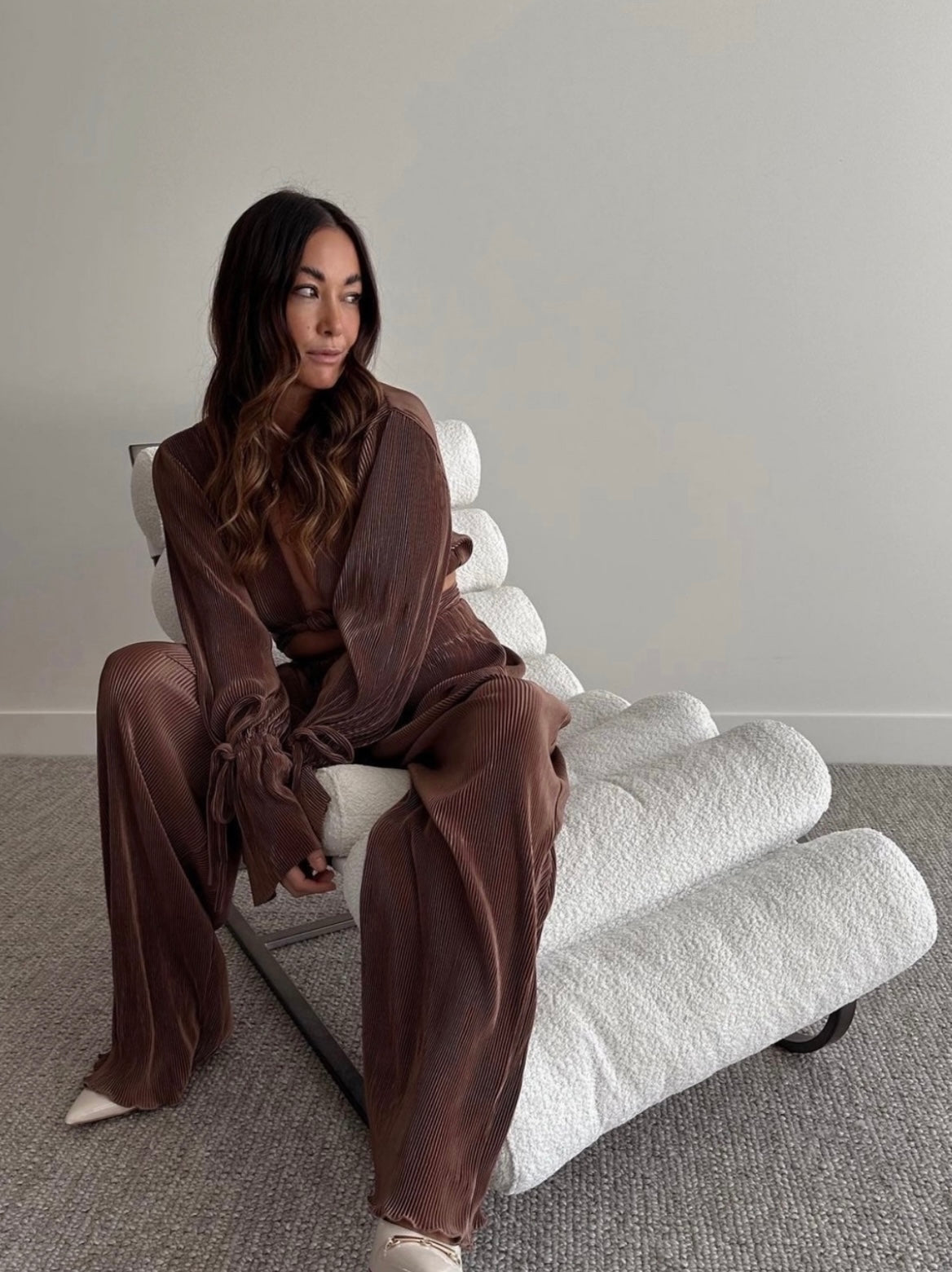 THE MILAN BLOUSE | BROWN