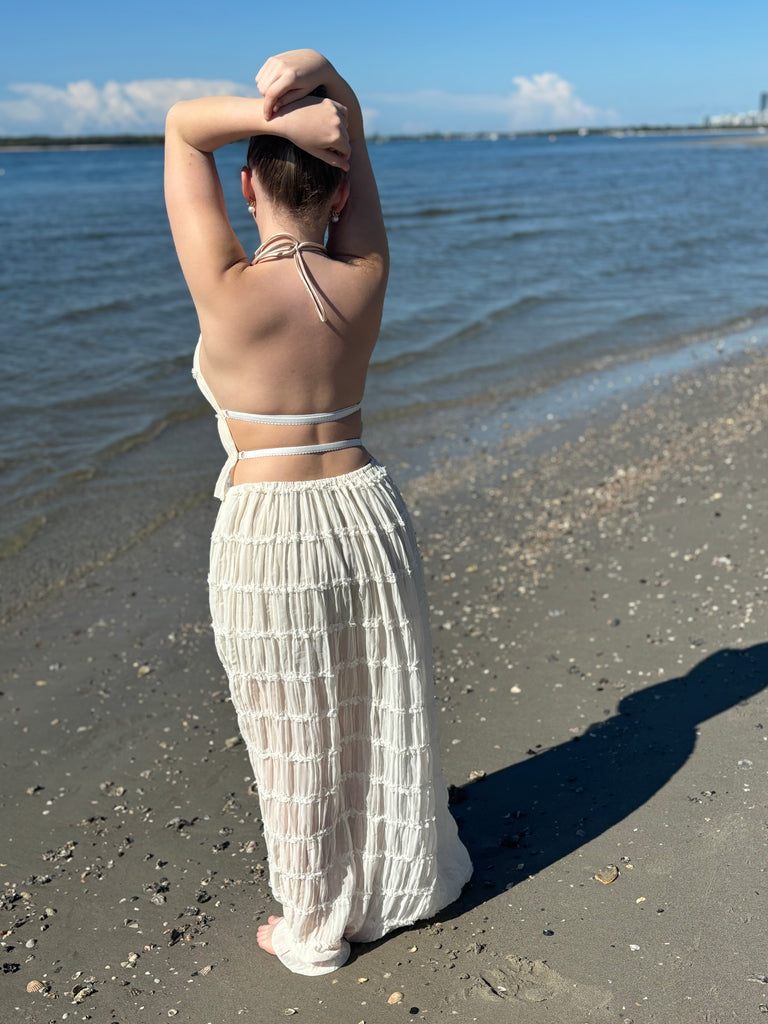 SARDINIA SKIRT AND TOP SET BEIGE