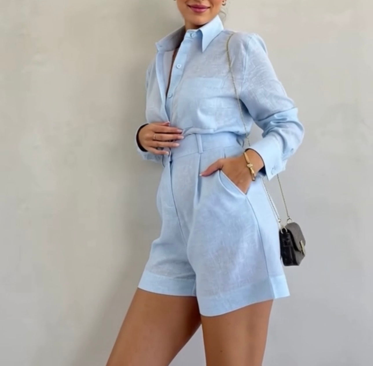 TERRA SPRING BLUE SHORTS