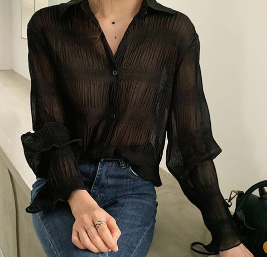 THE AMALFI BLOUSE | BLACK