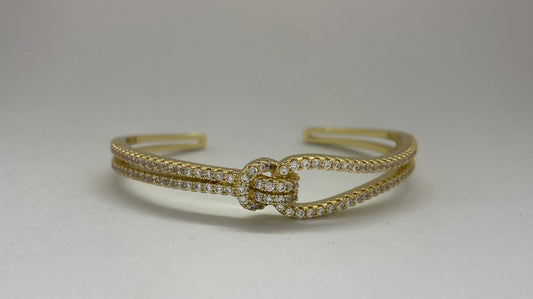 CALLI KNOT MINI BANGLE | 18K gold plated