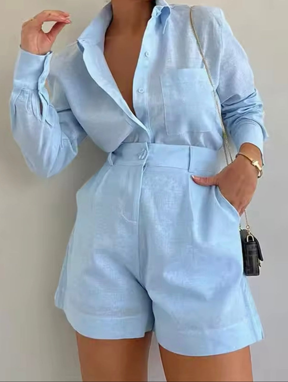 TERRA SPRING BLUE SHORTS