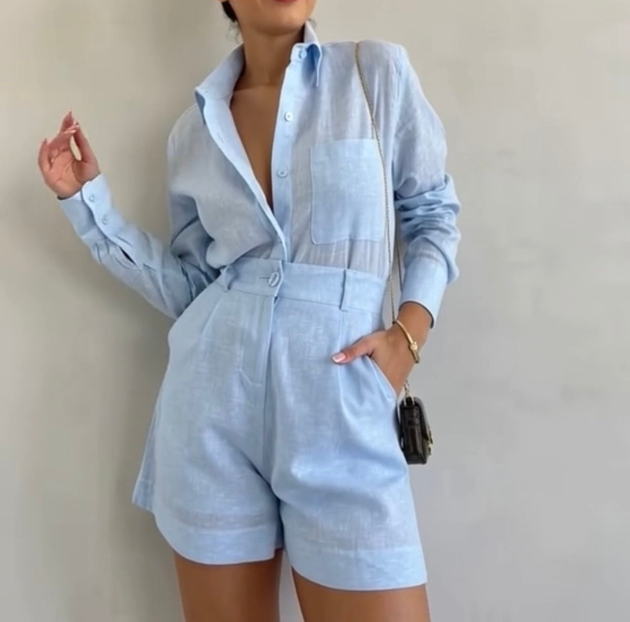 TERRA SPRING BLUE SHORTS