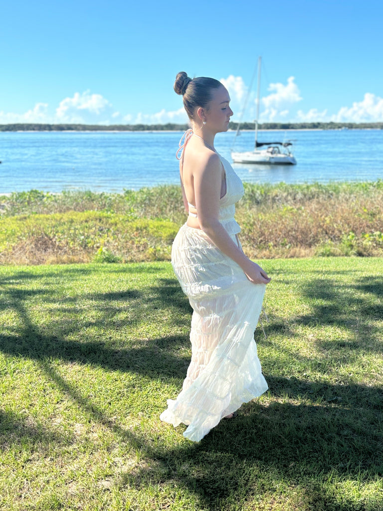 SARDINIA SKIRT AND TOP SET BEIGE