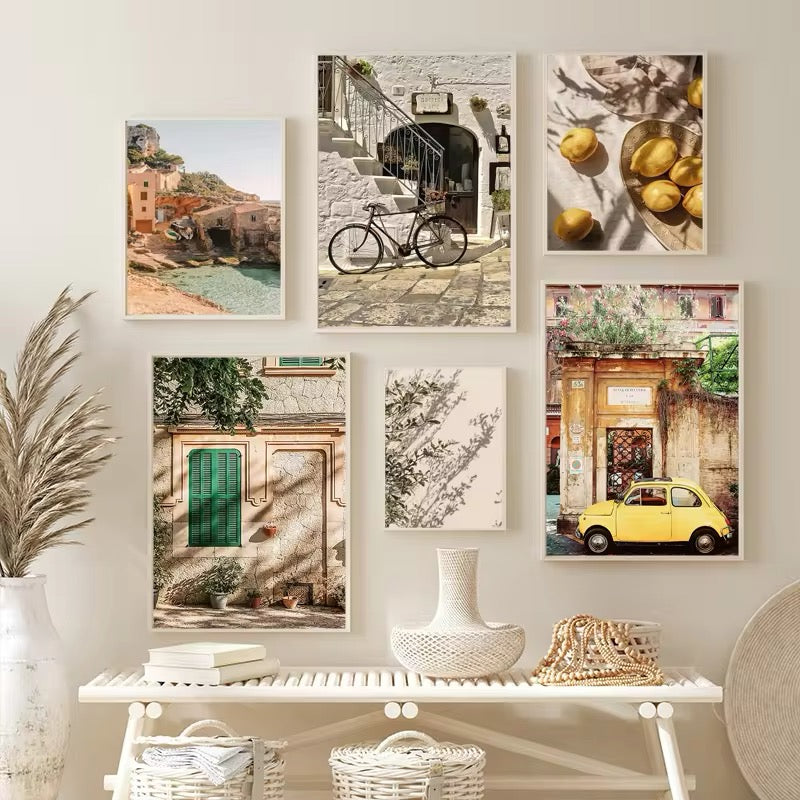 Italian Town Interior Decor Wall Art