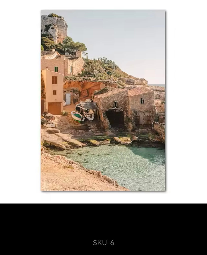 Italian Town Interior Decor Wall Art