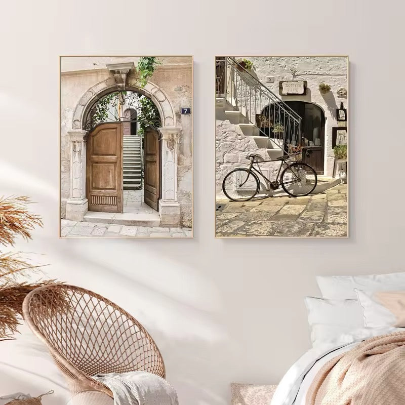 Italian Town Interior Decor Wall Art