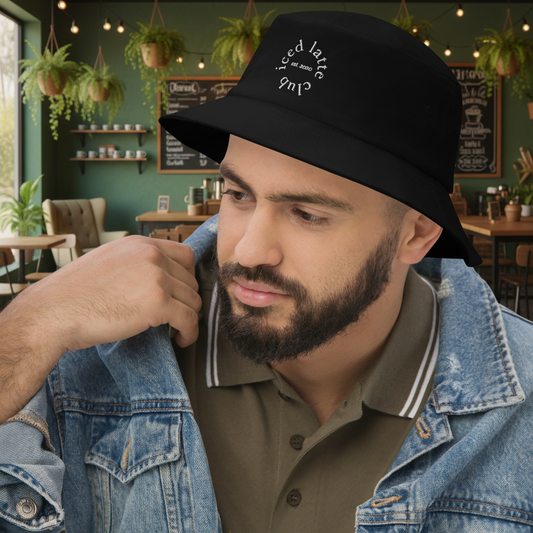 ICED LATTE CLUB | BUCKET HAT | BLACK