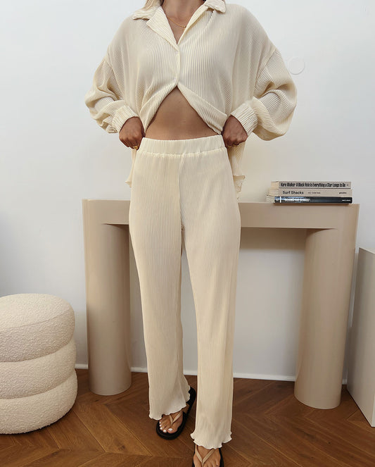 THE TAORMINA PANTS | BEIGE