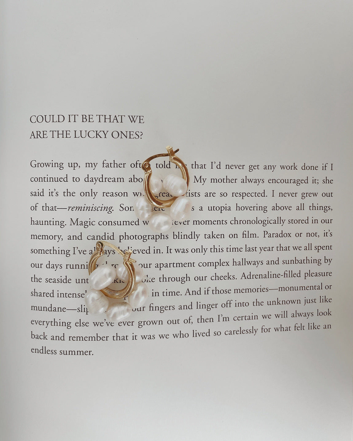 AYLA Pearl Hoops | 18K Gold Plated