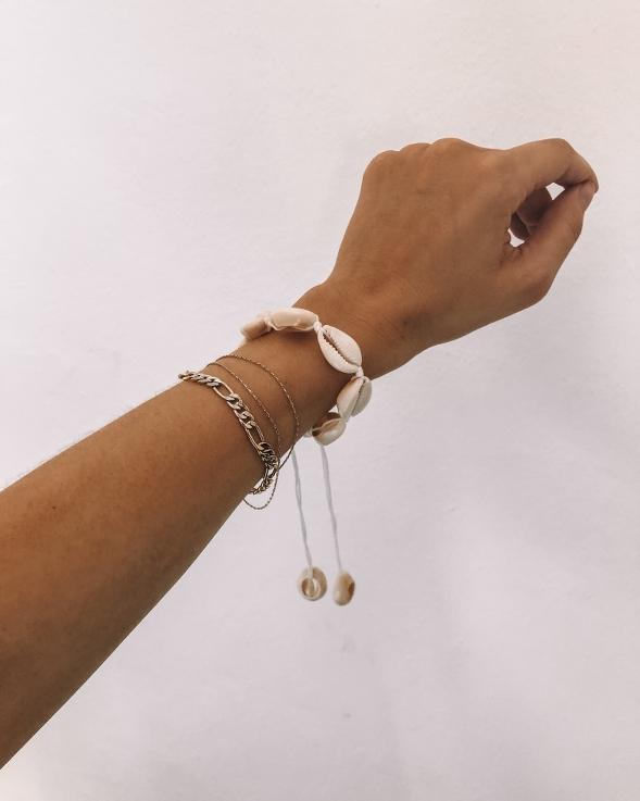 the bare sea cowrie shell bracelet anklet