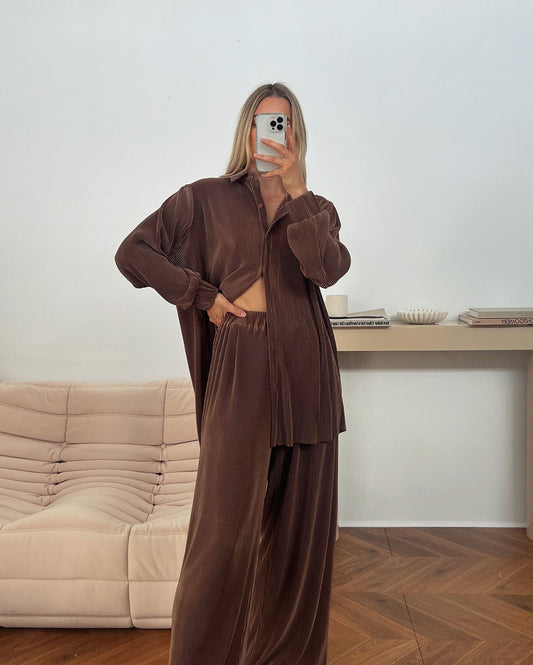 THE MILAN BLOUSE | BROWN