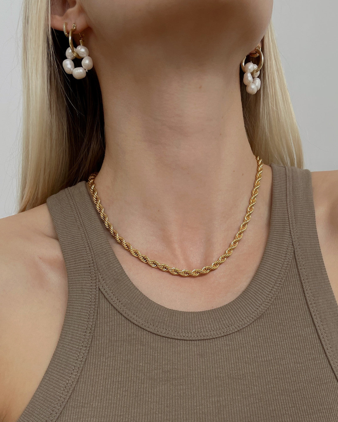 AYLA Pearl Hoops | 18K Gold Plated