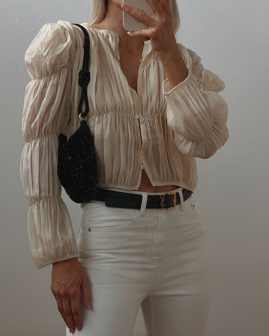THE SARDINIA BLOUSE | BEIGE