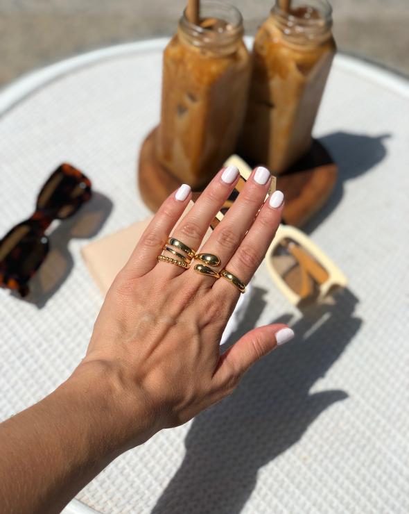 AMELIA Bead Ring | 18K Gold Plated
