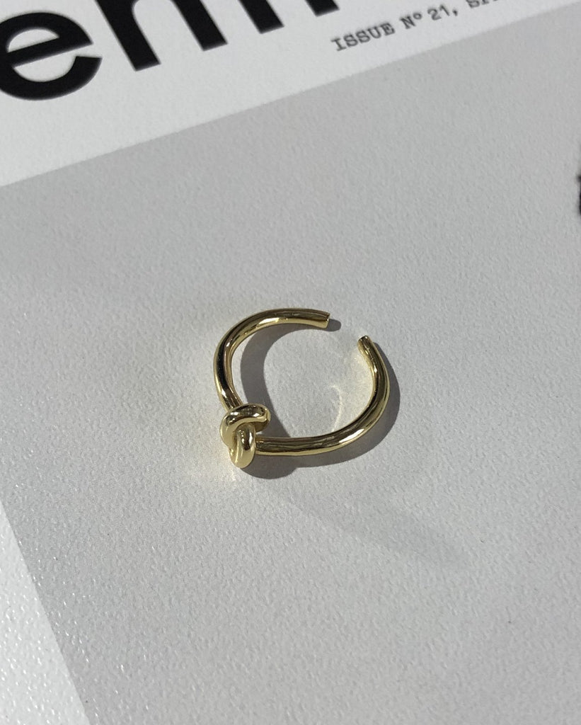 CALLI KNOT RING | 18K gold plated