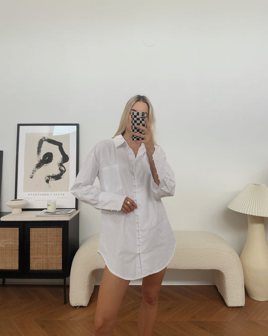 THE ROME SHIRT DRESS | WHITE