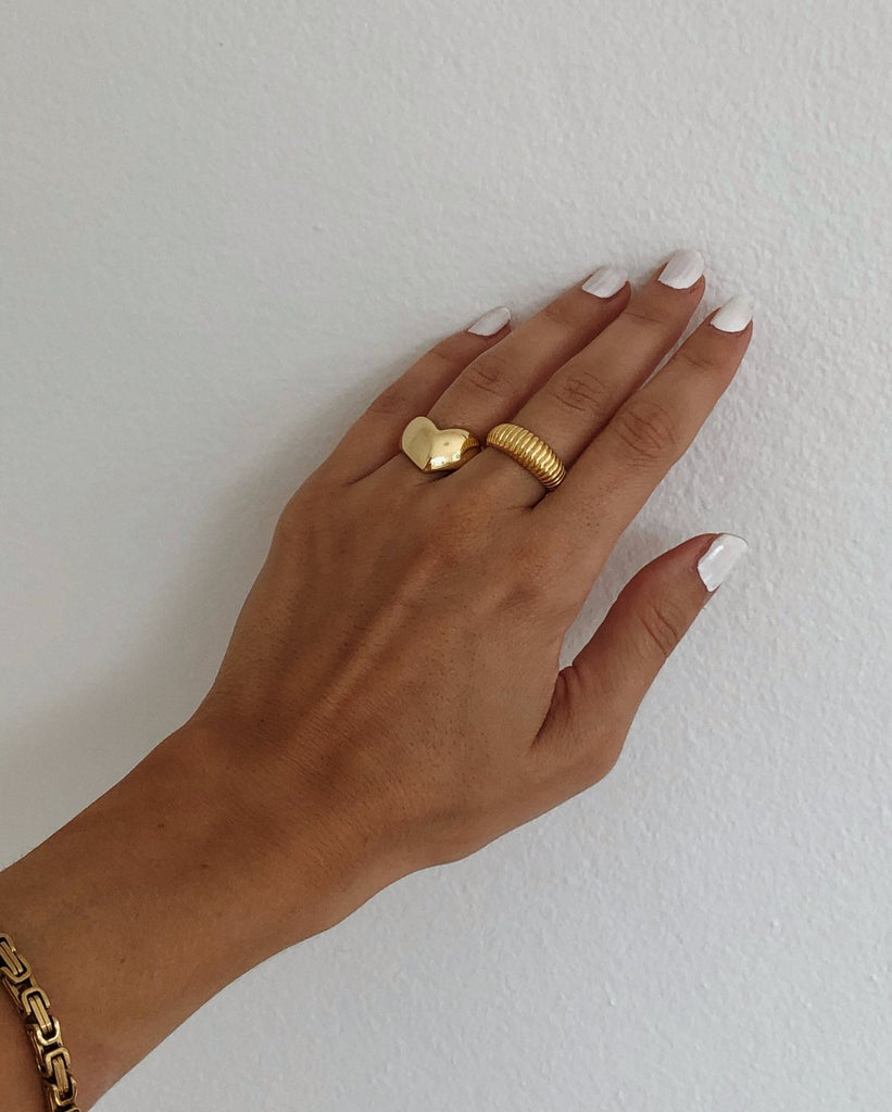 ADDISON Heart Ring | 18K Gold Plated